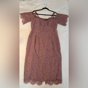 City Chic Lace Dress Whisper